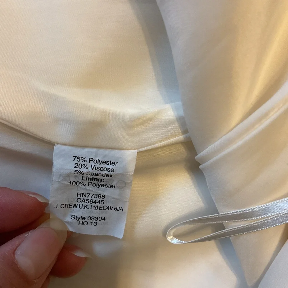 J. Crew Fit & Flared Cream Coquette 100% Linen Minimal Fully Lined Mini Skirt 00